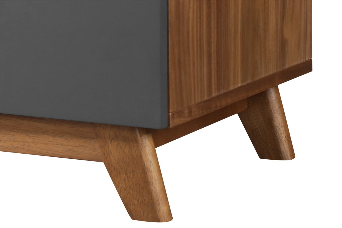 Mueble TV gris antracita y nogal NEELA