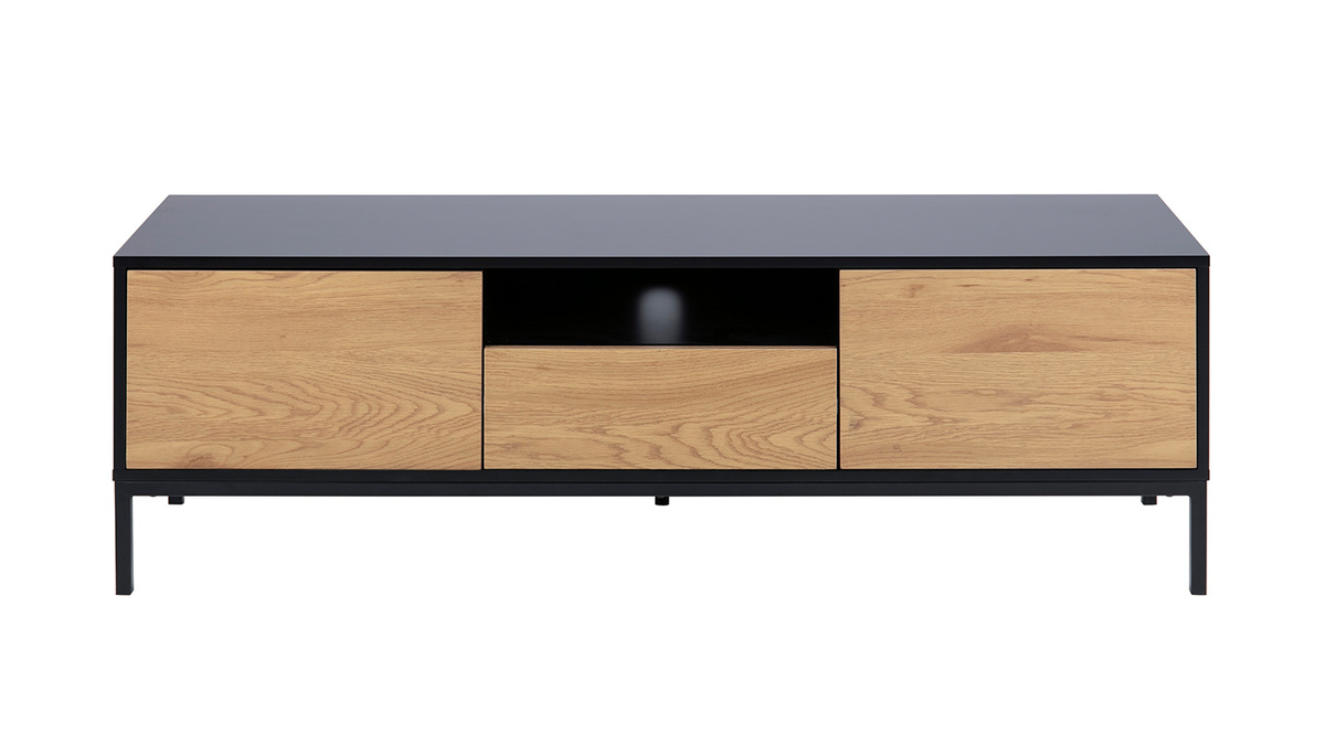 Mueble TV industrial madera y metal L140 cm TRESCA