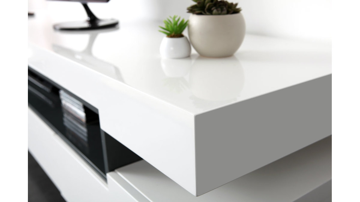 Mueble TV lacado blanco LIVO