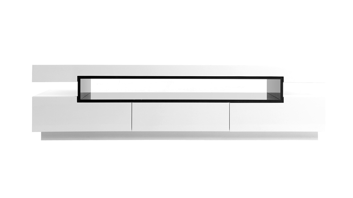 Mueble tv blanco lacado Naica