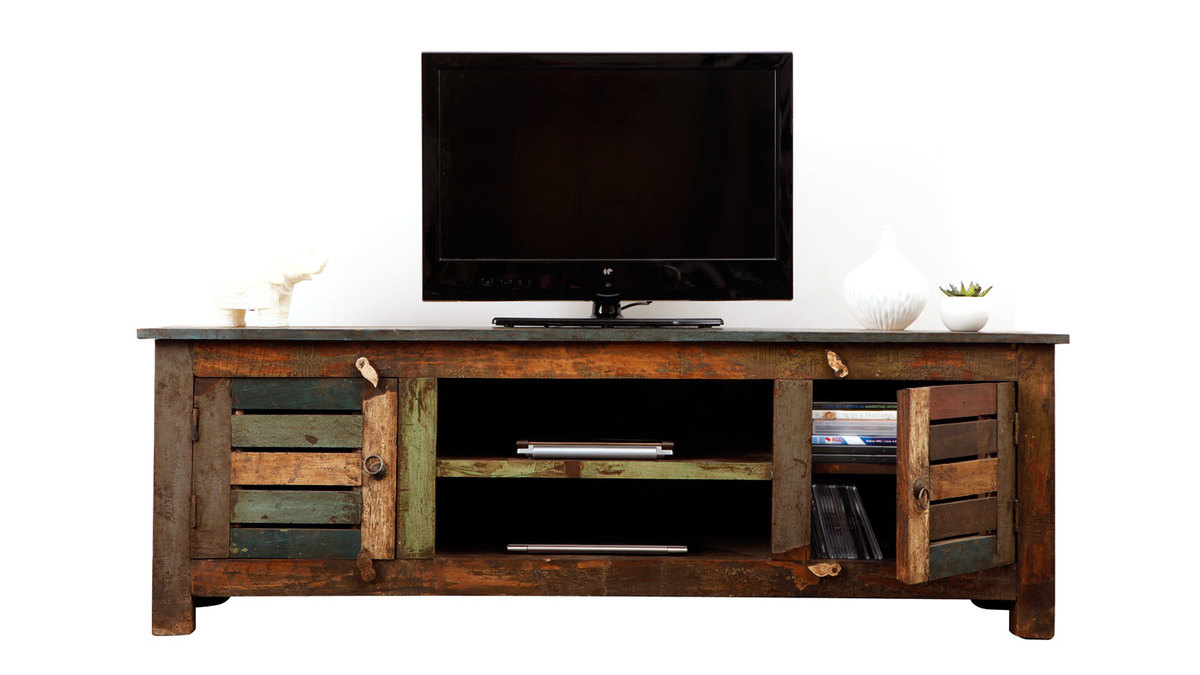 Mueble TV madera reciclada MAYOTTE