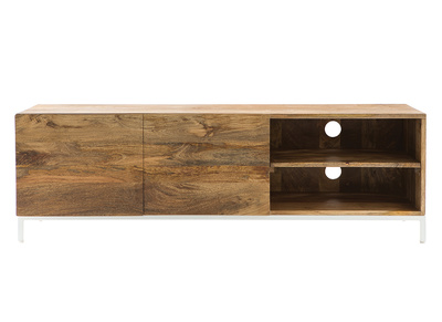 Mueble TV mago y metal blanco 145cm BOHO