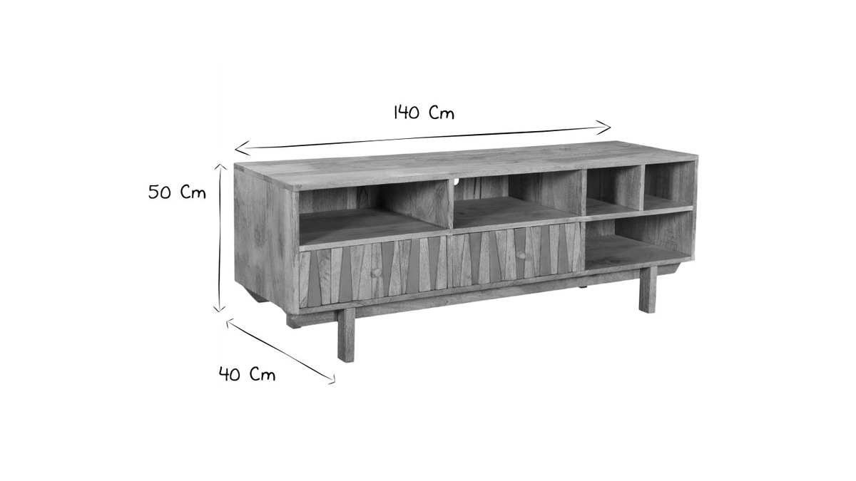 Mueble TV mango y latn ZAIKA