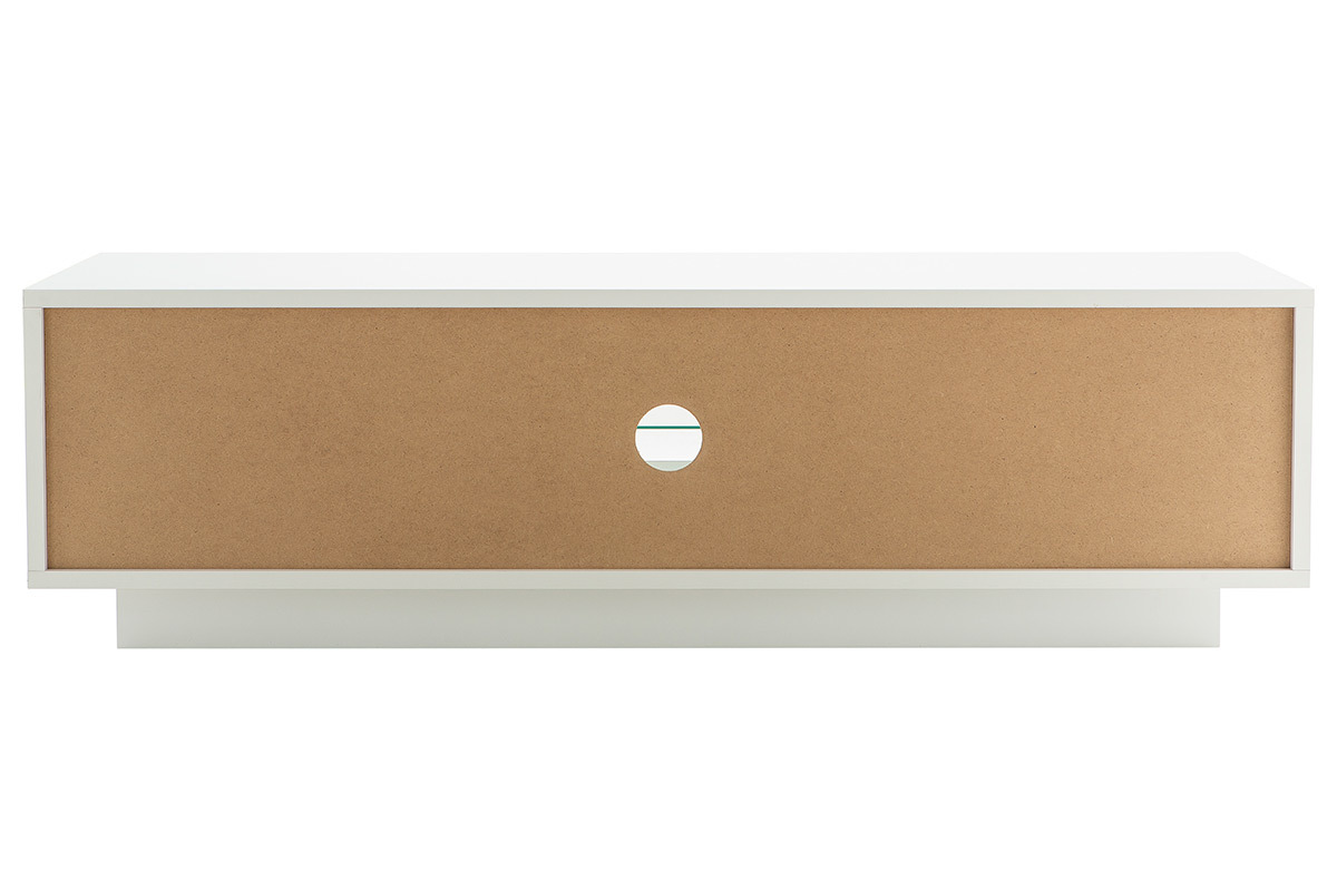Mueble TV moderno blanco con almacenaje LAND
