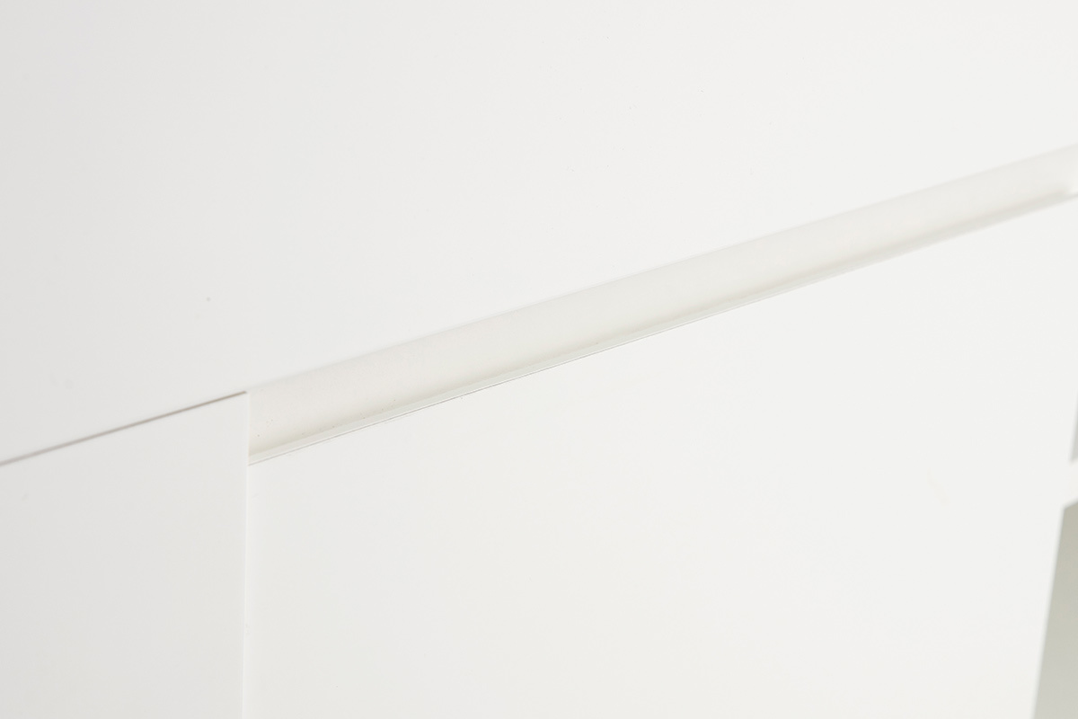Mueble TV moderno blanco mate L138 cm TINO