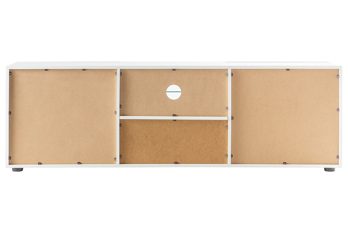 Mueble TV moderno lacado blanco 180cm KUBE