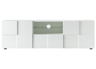 Mueble TV moderno lacado blanco 180cm KUBE