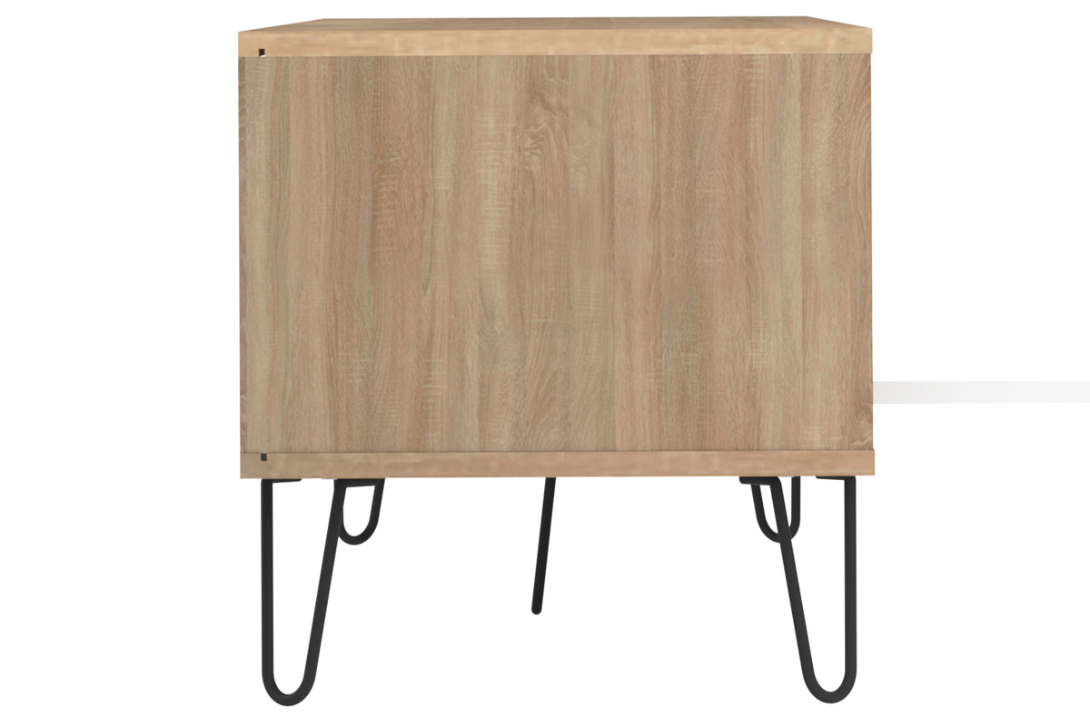 Mueble TV moderno madera y blanco LUMY