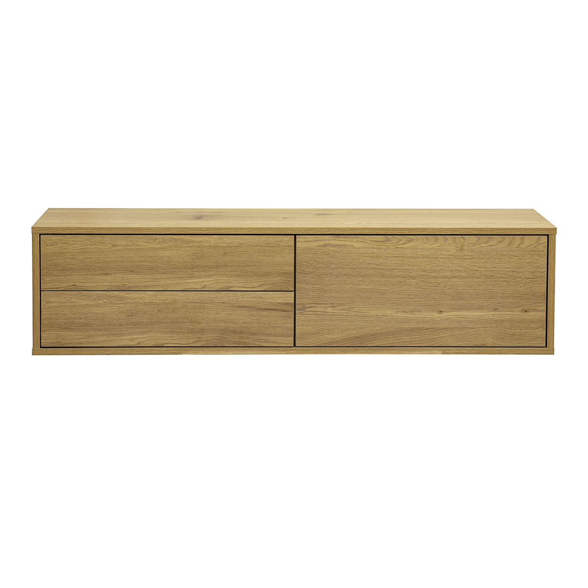 Mueble TV mural acabado madera clara roble L120 cm FLEXO