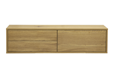 Mueble TV mural acabado madera clara roble L120 cm FLEXO