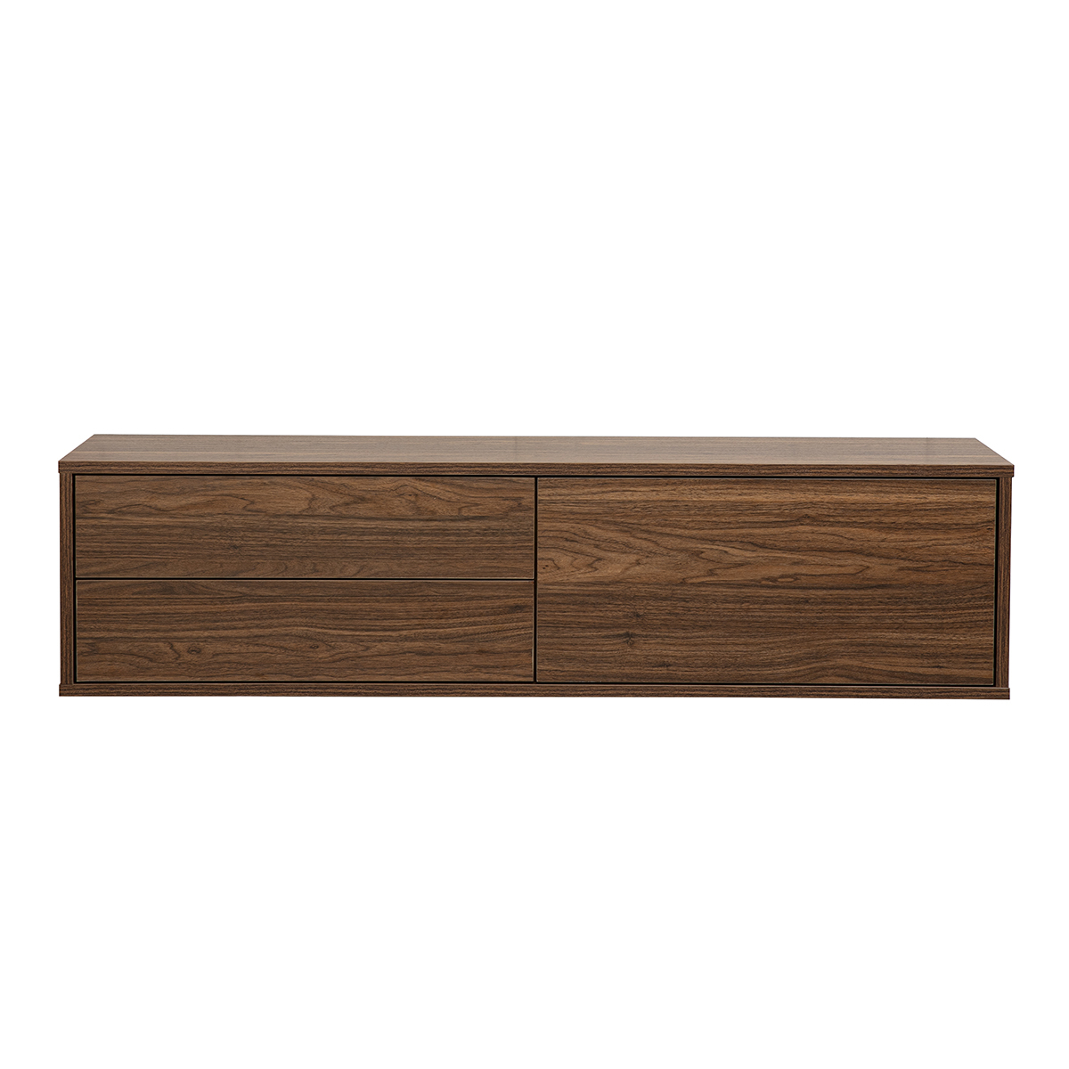 Mueble TV mural acabado madera oscura nogal L120 cm FLEXO