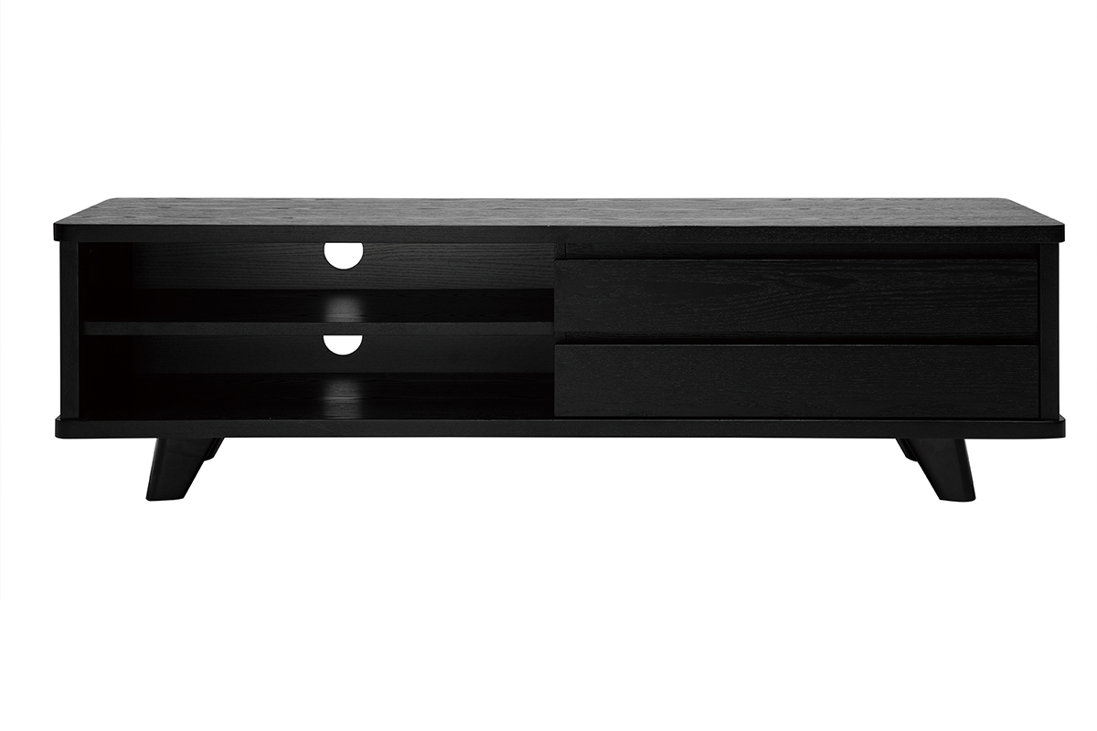 Mueble TV negro 140cm FIFTIES