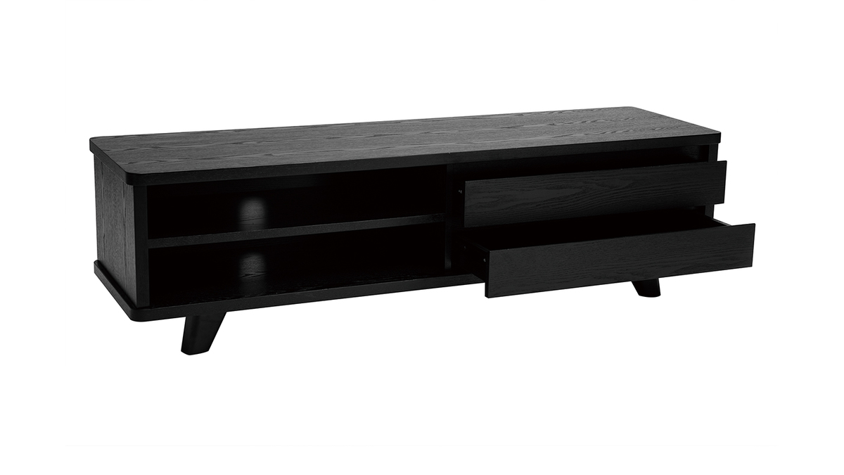 Mueble TV negro 140cm FIFTIES