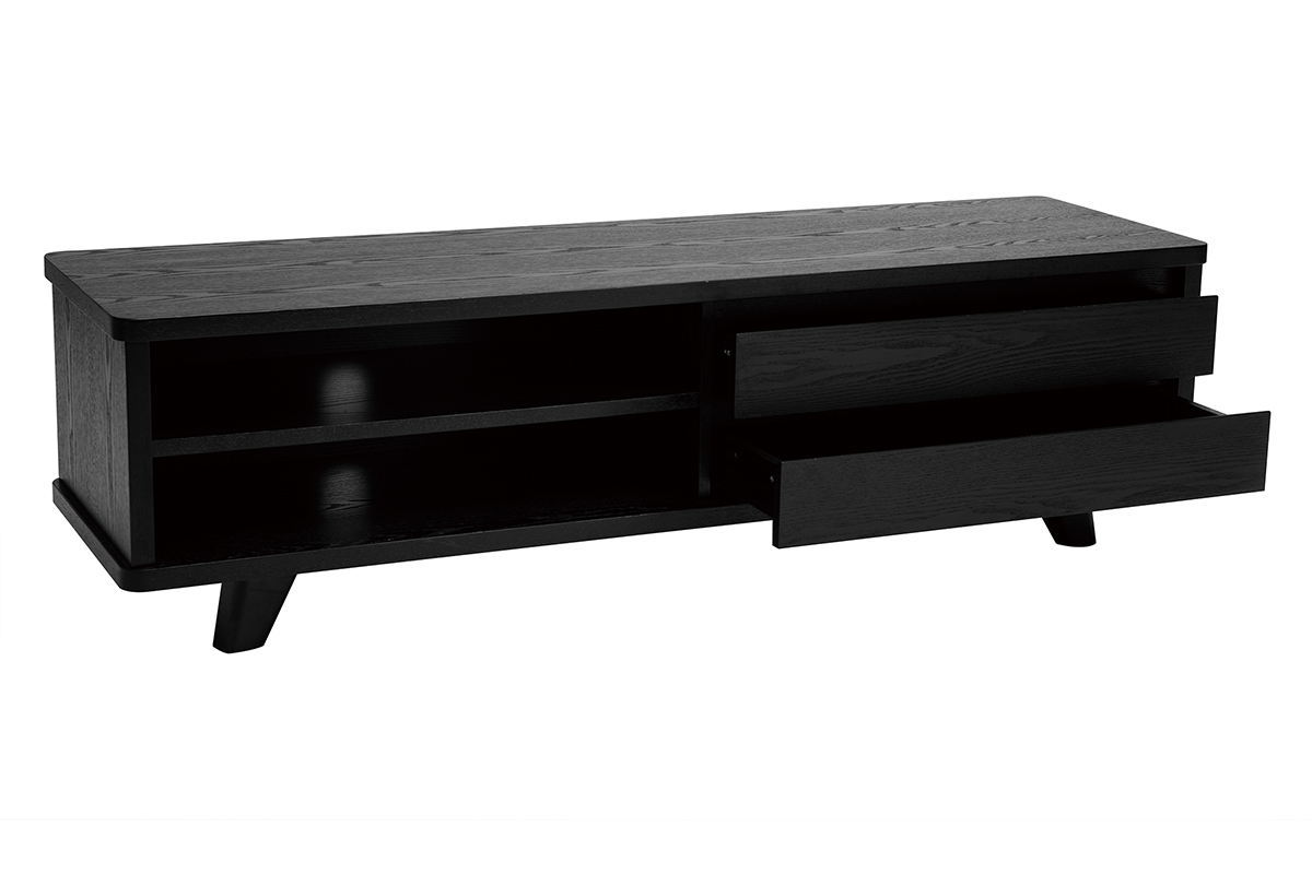 Mueble TV negro 140cm FIFTIES