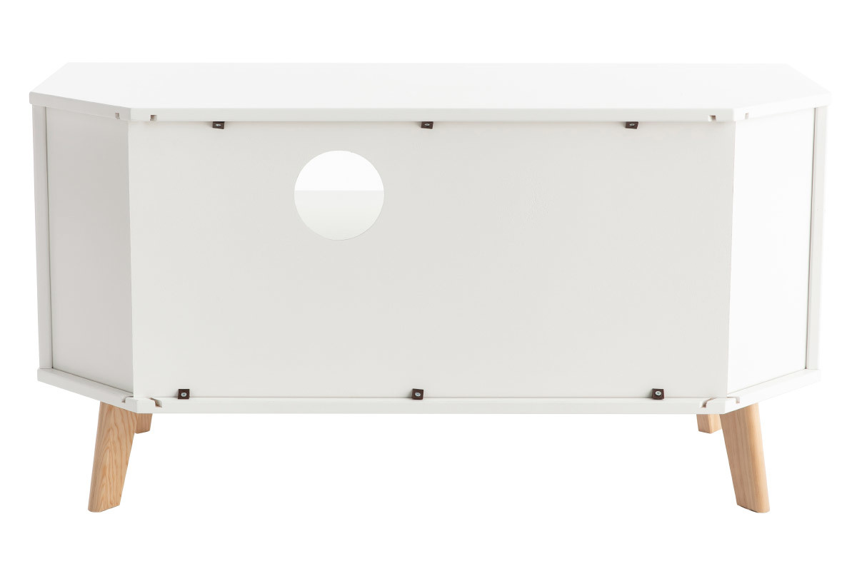 Mueble TV nrdico con cajones blanco y madera ROHAN