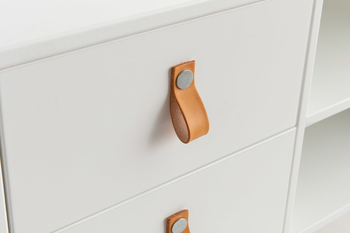 Mueble TV nrdico con cajones blanco y madera ROHAN