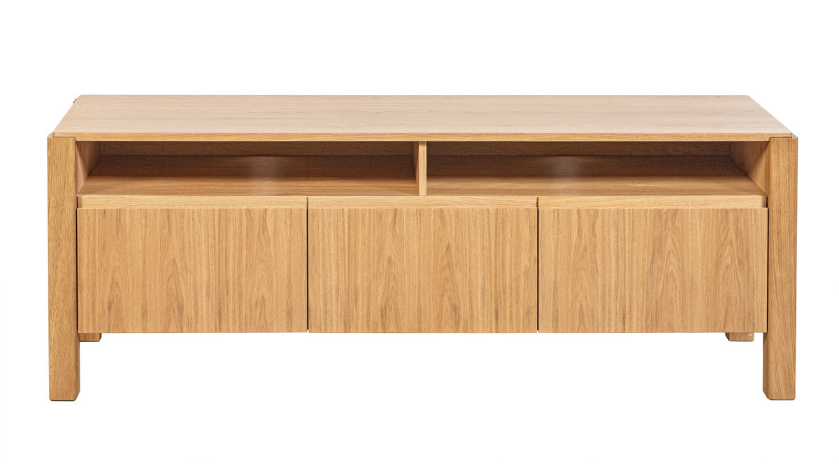 Mueble tv de madera marrón y hierro L 160 cm MUNICH