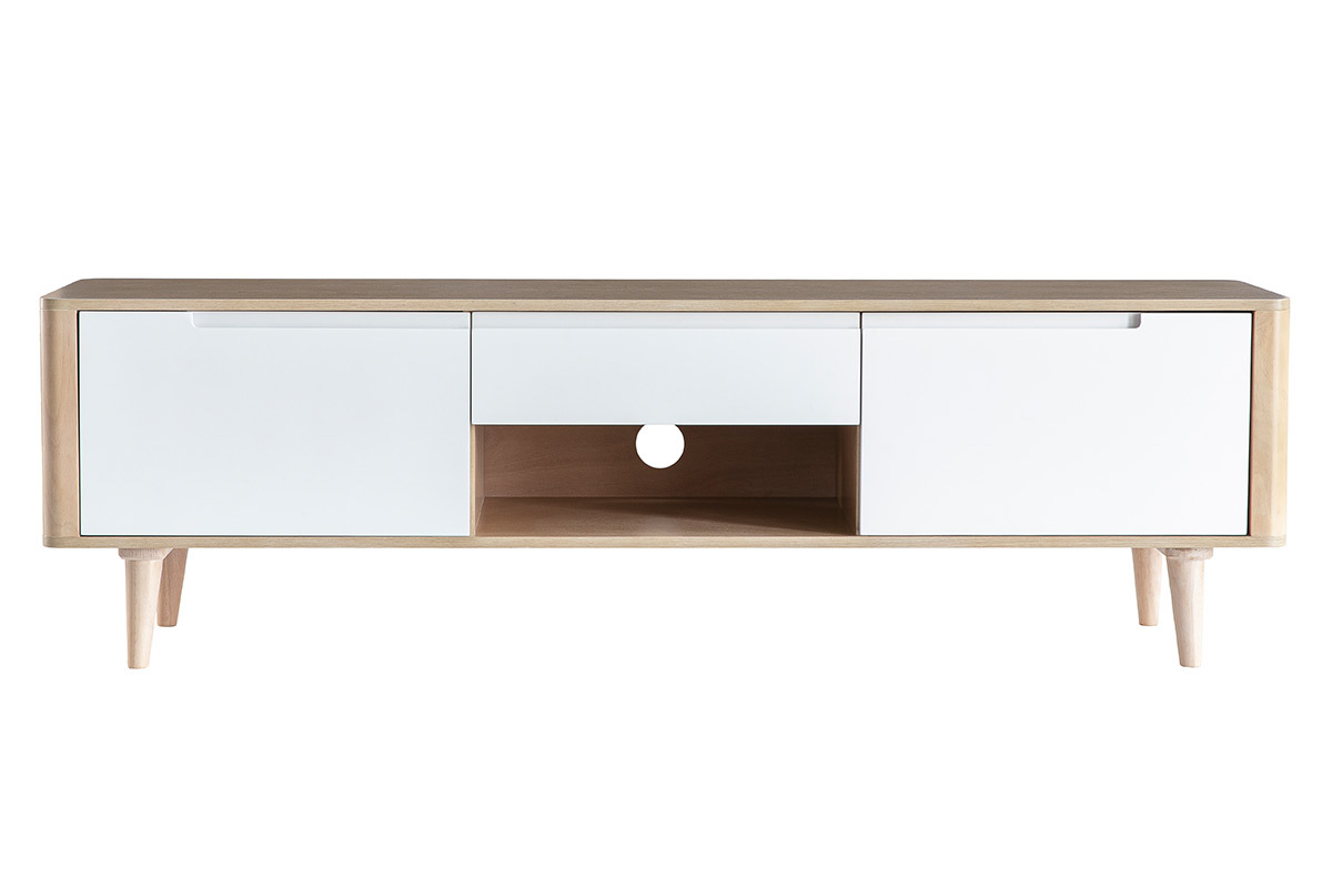 Mueble TV nrdico fresno y blanco GOTLAND