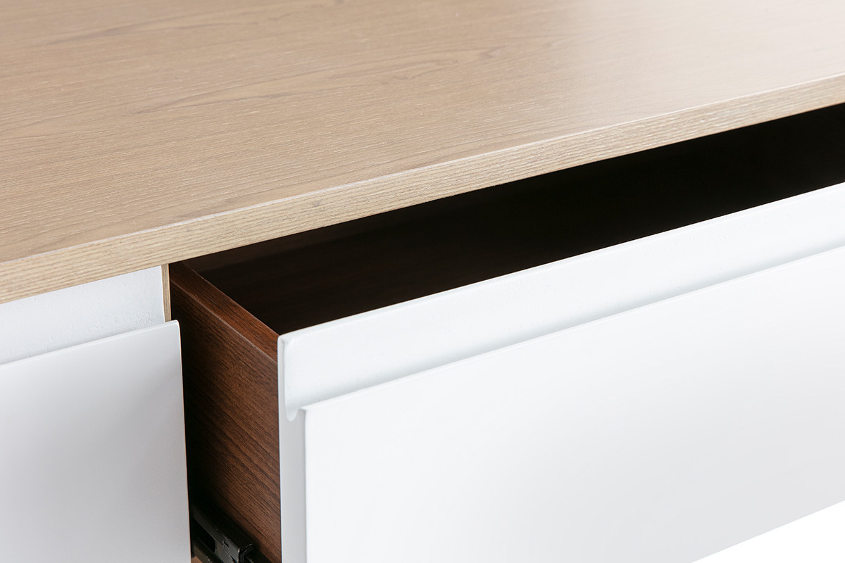 Mueble TV nrdico fresno y blanco GOTLAND