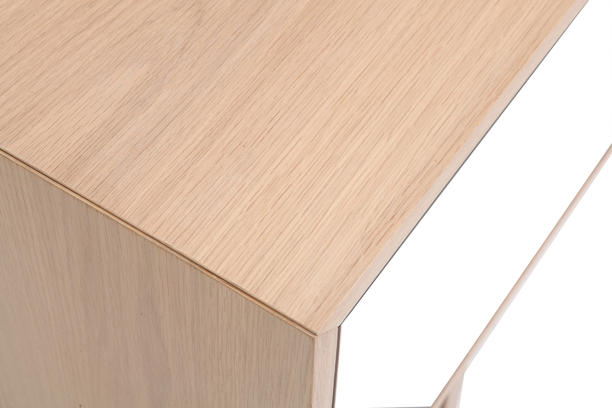 Mueble TV nrdico madera y blanco 180cm SID