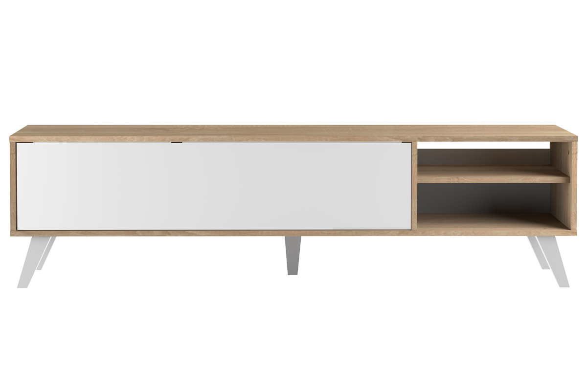 Mueble TV nrdico madera y blanco ORIGAMI