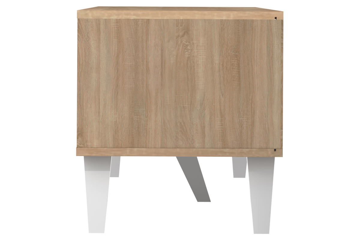 Mueble TV nrdico madera y blanco ORIGAMI