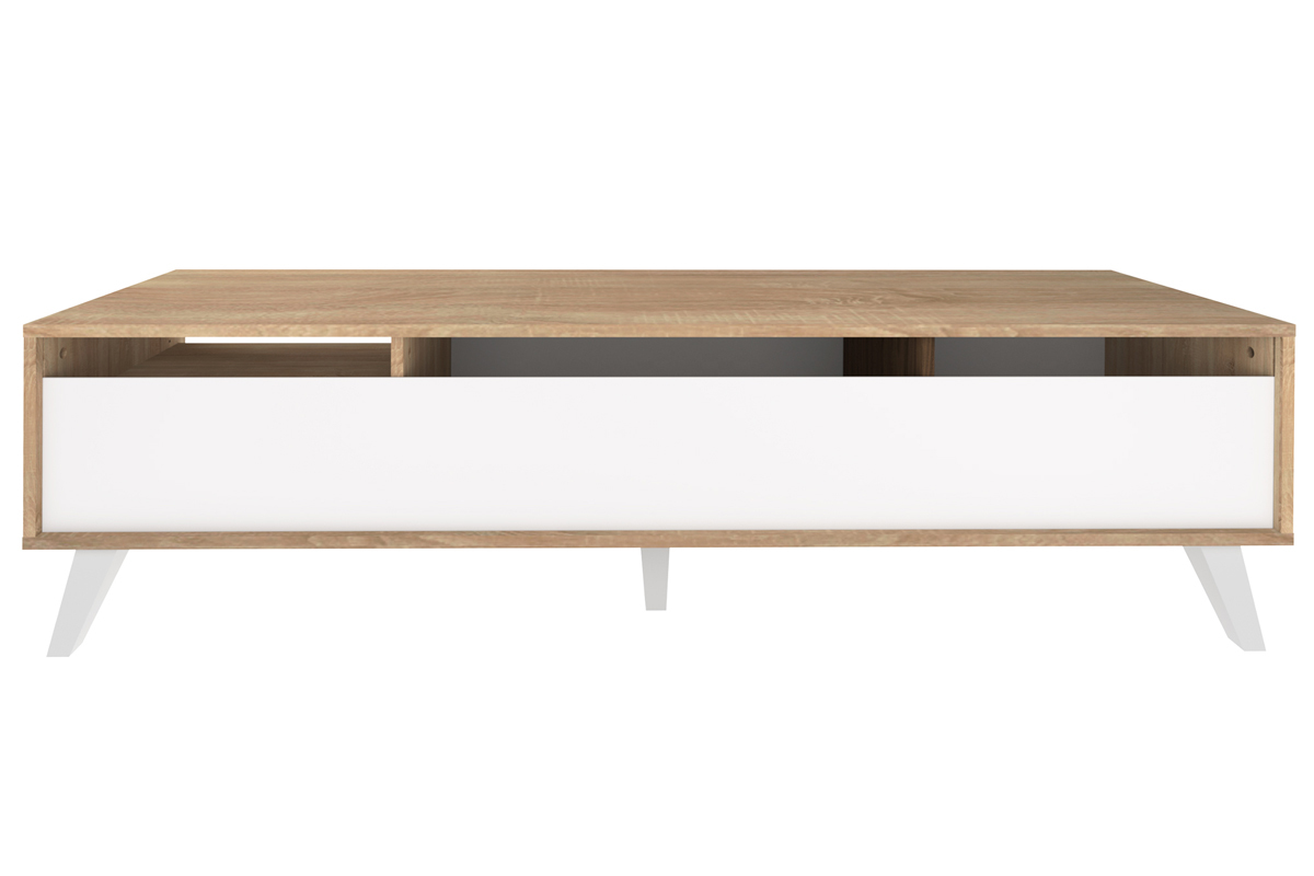 Mueble TV nrdico madera y blanco ORIGAMI