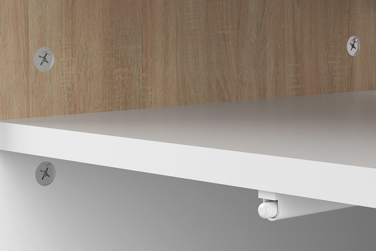 Mueble TV nrdico madera y blanco STRIPE