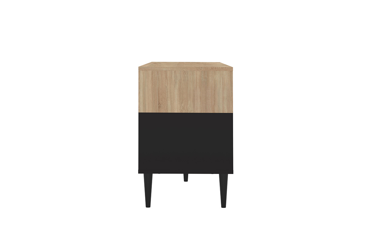 Mueble TV nrdico madera y negro STRIPE
