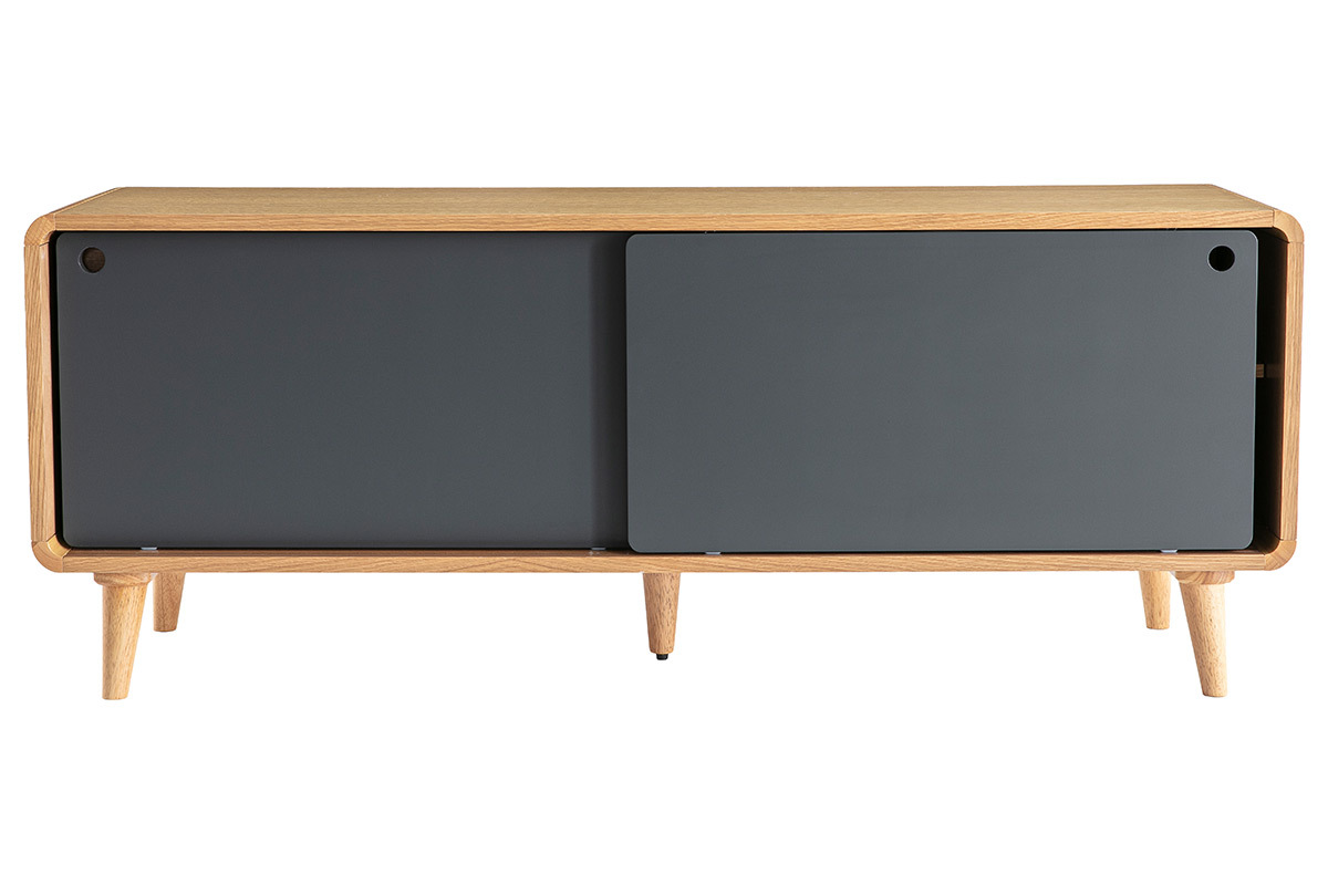 Mueble TV nrdico roble claro y gris COPENHAGUE