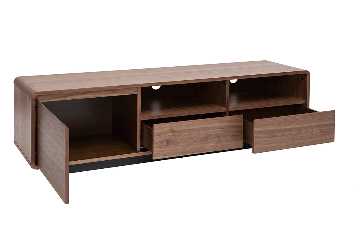 Mueble TV vintage con acabado de nogal 160cm JAKO
