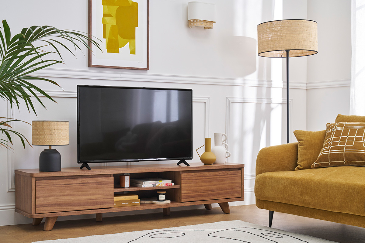 Mueble TV vintage de nogal 180cm FIFTIES