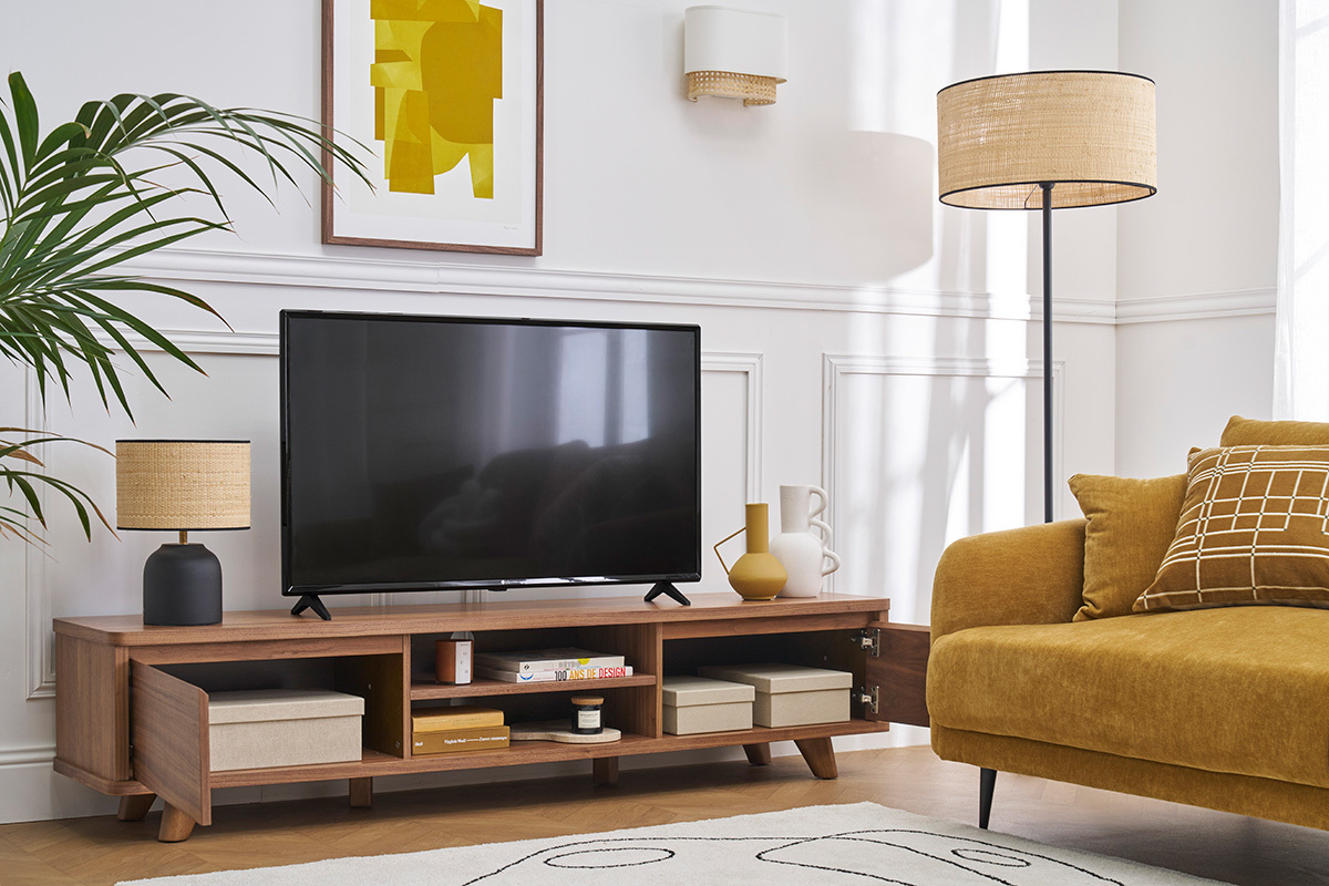 Mueble TV vintage de nogal 180cm FIFTIES