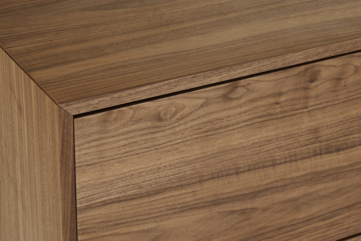 Mueble TV vintage de nogal y metal 200cm MANNY