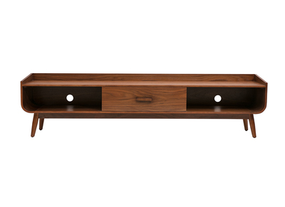 Mueble TV vintage madera oscura nogal L200 cm HALLEN
