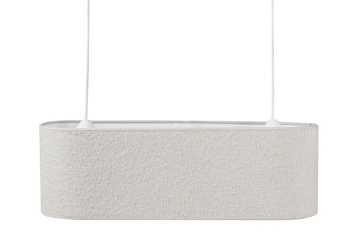 Pantalla para lmpara de techo doble de borreguillo color crudo 62 cm TESSA
