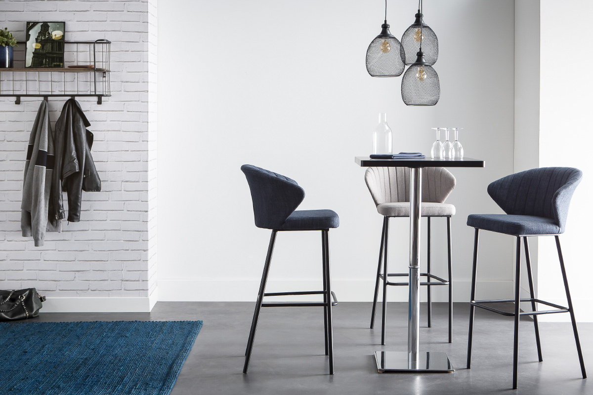 Perchero de pared metal gris y madera 85cm MANUFACTURE