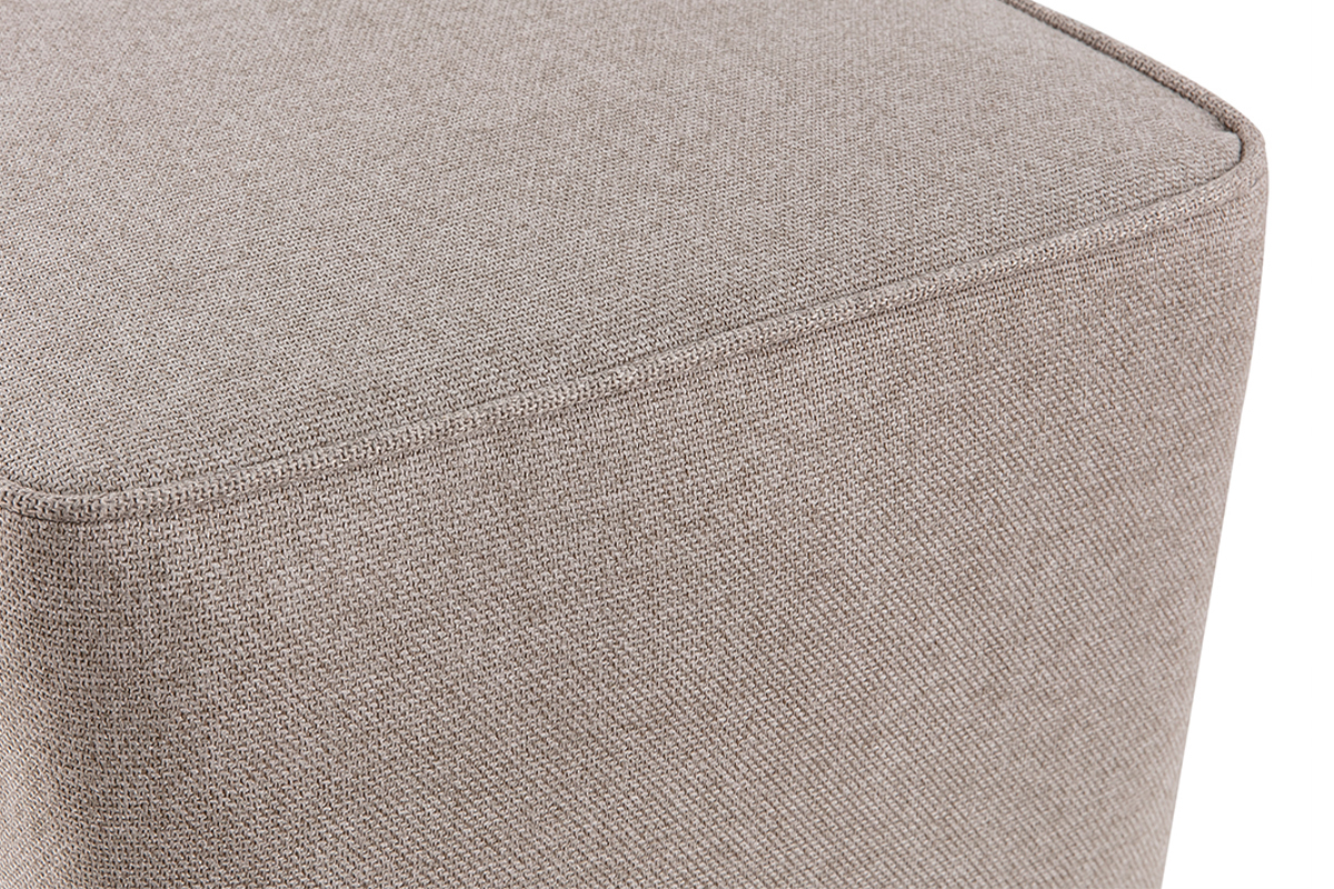 Puf de diseo cuadrado tela beige PAVE