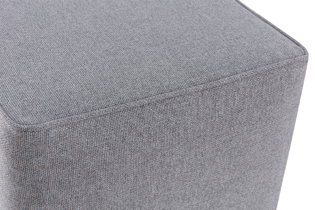 Puf de diseo cuadrado tela gris PAVE
