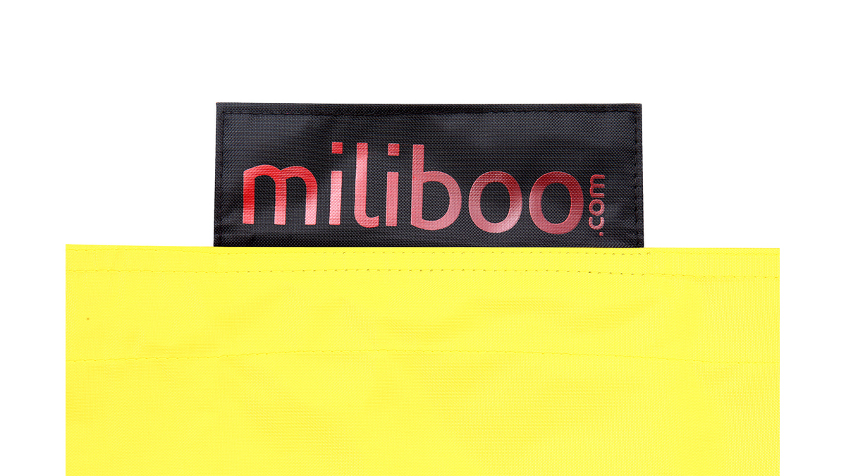 Puf gigante de diseño amarillo BIG MILIBAG