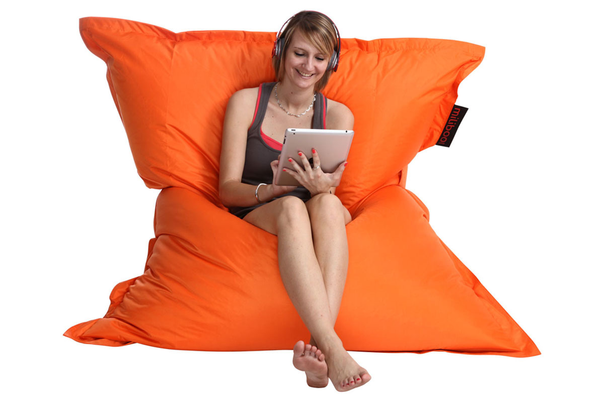 Puf gigante de diseo naranja BIG MILIBAG