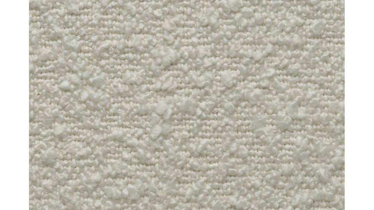 Puf mdulo de sof de tejido rizado efecto lana de color crudo MORRIS