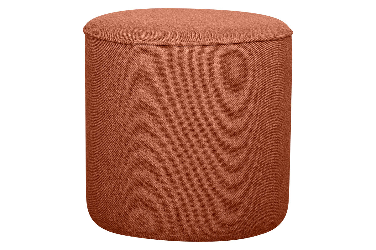 Puf redondo de tela color ladrillo 40cm dim. COQ