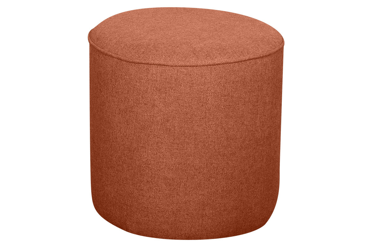 Puf redondo de tela color ladrillo 40cm dim. COQ