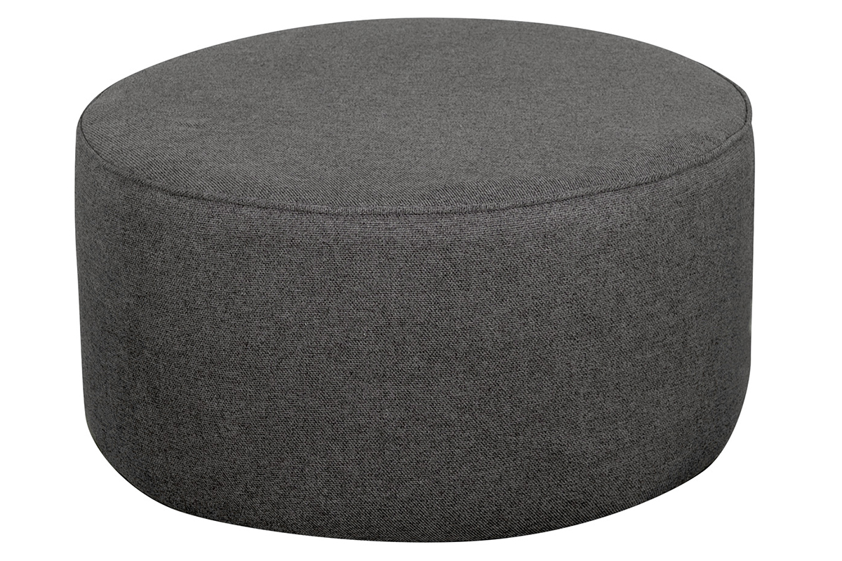 Puf redondo de tela gris antracita 70 cm dim. COQ