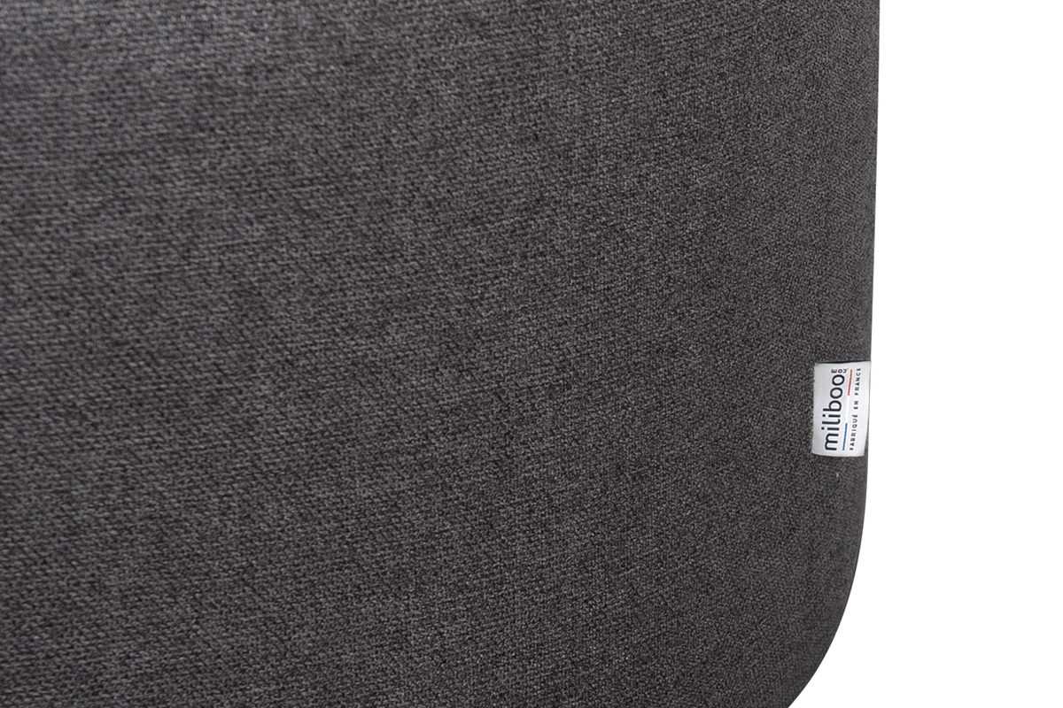 Puf redondo de tela gris antracita 70 cm dim. COQ