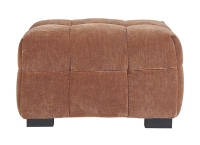 Puf reposapiés de diseño de terciopelo terracota CORTO