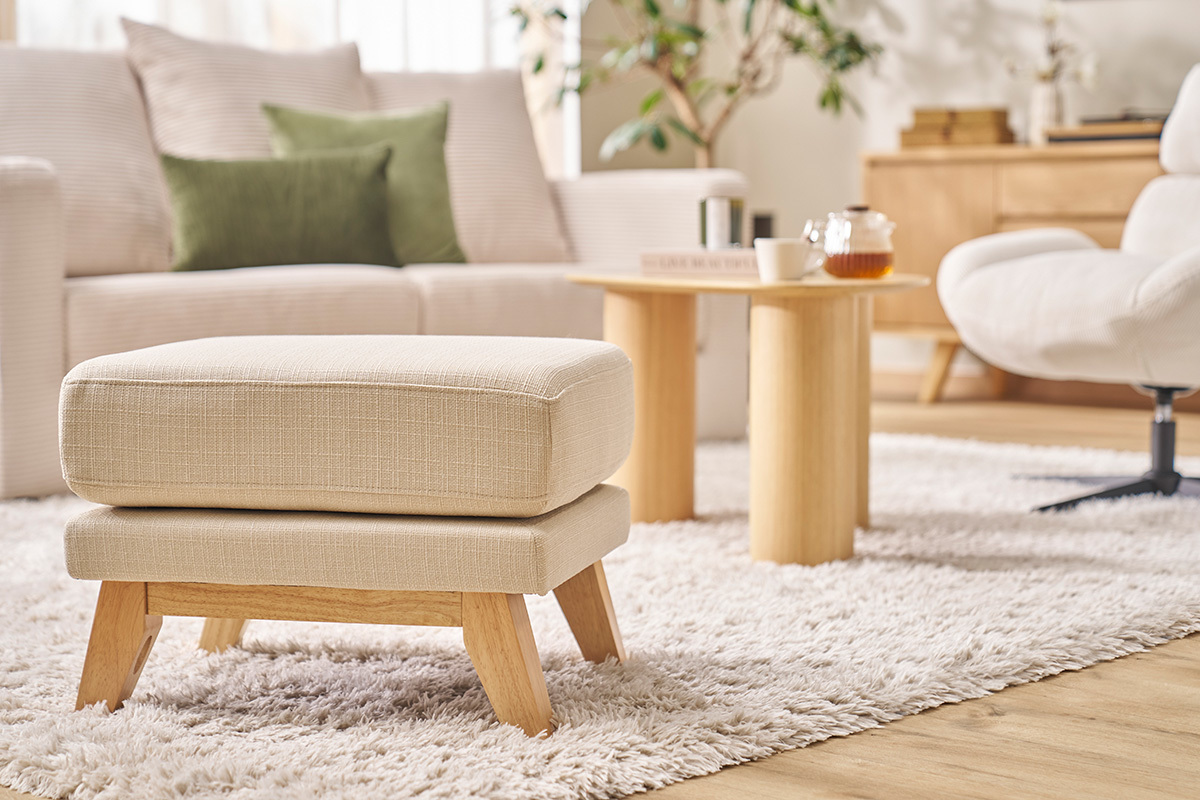 Puf reposapis nrdico desenfundable beige OSLO