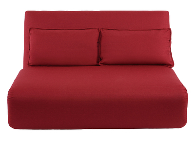 Puf sof&aacute; convertible 2 plazas dise&ntilde;o color burdeos SLEEPER