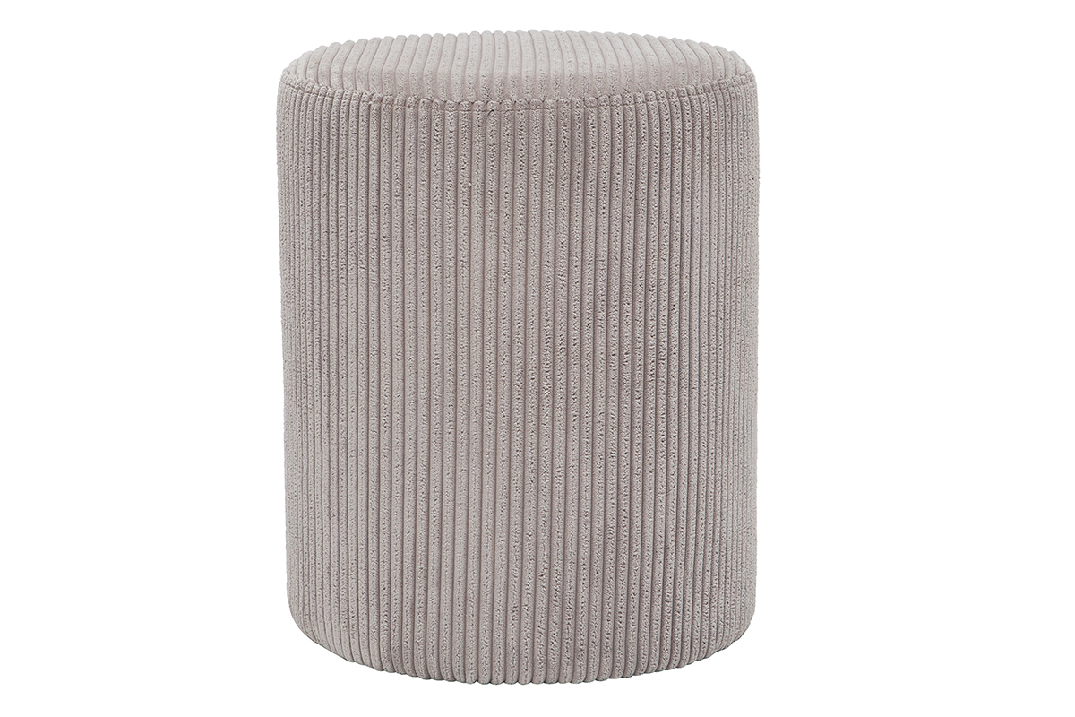 Puff en terciopelo gris D40 cm DUROY